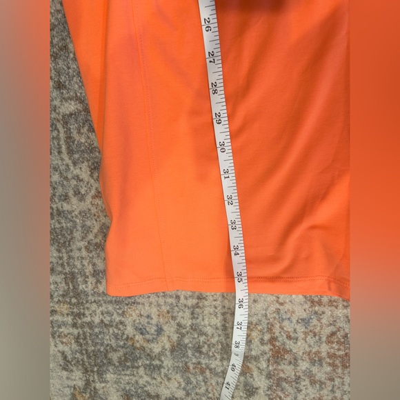 Eileen Fisher T Shirt Dress Womens Small Orange Organic Cotton Shift Mid Length - Picture 11 of 11